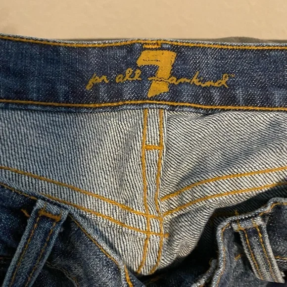 7 For All Mankind Jeans Bootcut Blue Womens Size 30 - Picture 2 of 4
